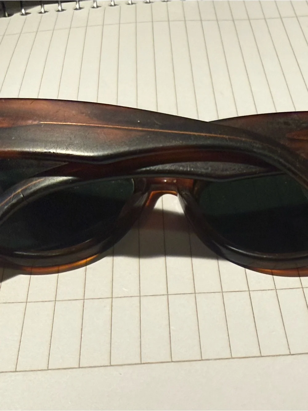 Ray-Ban Brown Tortoise Rectangle Sunglasses with Dark Lenses